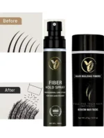Yasbro Hair Fibre Set + Hold Spray – Keratin Thickening for Thinning Hair